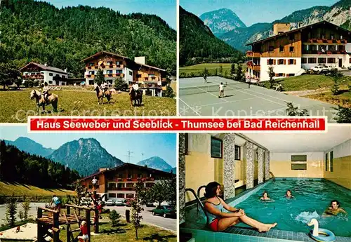 AK / Ansichtskarte Karlstein Oberbayern Haus Seeweber und Seeblick Thumsee Tennis Hallenbad Reiten Kat. Bad Reichenhall