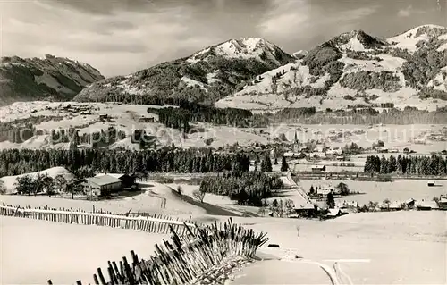 Fischen Allgaeu Panorama Wintersportplatz Allgaeuer Alpen Kat. Fischen i.Allgaeu