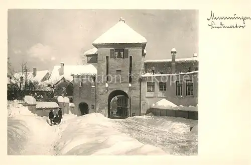 Memmingen Lindauertor im Winter Kat. Memmingen