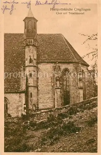 Creglingen Herrgottskirche Chor mit Tetzelskanzel Kat. Creglingen