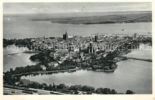 Stralsund Mecklenburg Vorpommern Inselstadt am Meer Altstadt Fliegeraufnahme Kat. Stralsund