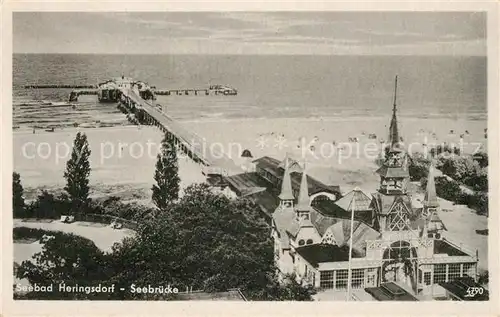 Heringsdorf Ostseebad Usedom Seebruecke Strand Kat. Heringsdorf