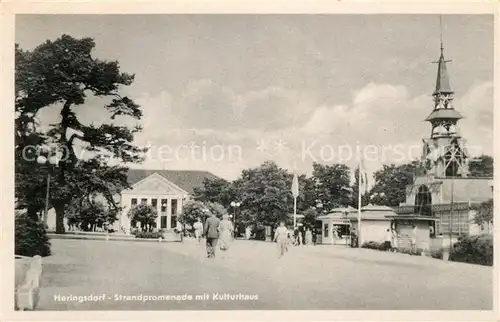 Heringsdorf Ostseebad Usedom Strandpromenade mit Kulturhaus Kat. Heringsdorf