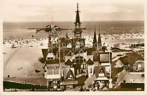 Heringsdorf Ostseebad Usedom Seebruecke Strand Kat. Heringsdorf