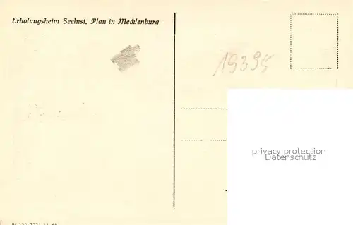 Plau See Erholungsheim Seelust