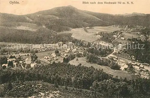 Oybin Landschaftspanorama Blick nach dem Hochwald Zittauer Gebirge Kat. Kurort Oybin