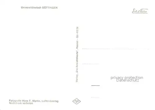 AK / Ansichtskarte Goettingen Niedersachsen Fliegeraufnahme Kat. Goettingen