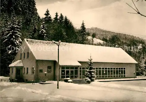 AK / Ansichtskarte Biberau Kulturhaus Robert Stamm Winterlandschaft Kat. Schleusegrund