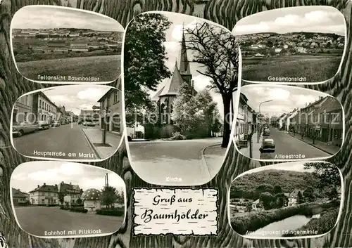 AK / Ansichtskarte Baumholder Nahe Bahnhof Kirche Alleestrasse Kat. Baumholder