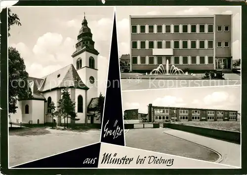 AK / Ansichtskarte Muenster Dieburg Kirche Firma Haus Kat. Muenster