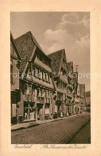 AK / Ansichtskarte Osnabrueck Alte Haeuser in der Bierstrasse Fachwerkhaeuser Kat. Osnabrueck