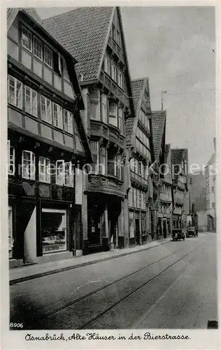 AK / Ansichtskarte Osnabrueck Alte Haeuser in der Bierstrasse Fachwerkhaeuser Bromsilber Imitation Kat. Osnabrueck