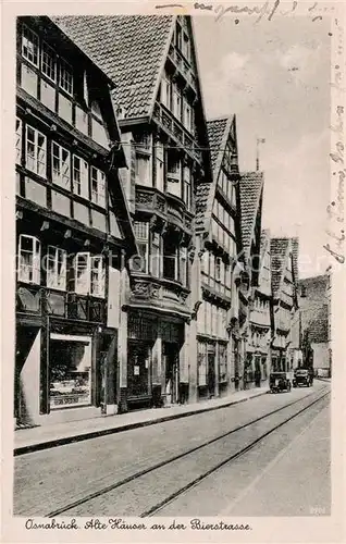 AK / Ansichtskarte Osnabrueck Alte Haeuser in der Bierstrasse Fachwerkhaeuser Bromsilber Imitation Kat. Osnabrueck