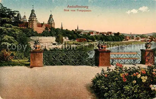 AK / Ansichtskarte Aschaffenburg Main Panorama Blick vom Pompejanum Kat. Aschaffenburg