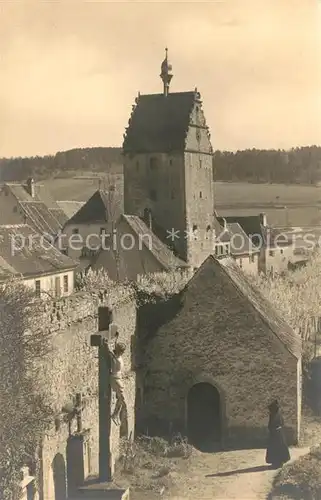 AK / Ansichtskarte Ochsenfurt Partie an der Kirche Kreuz Moench Kat. Ochsenfurt