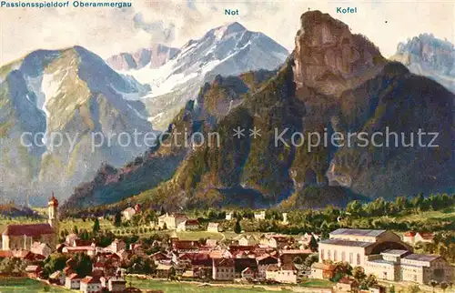 AK / Ansichtskarte Oberammergau Passionsspieldorf Alpen Kuenstlerkarte Kat. Oberammergau
