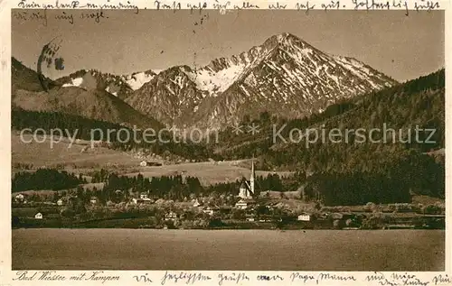 AK / Ansichtskarte Bad Wiessee Gesamtansicht mit Kampen Tegernseer Berge Kat. Bad Wiessee