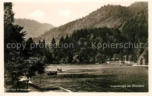 AK / Ansichtskarte Oberaudorf Luegsteinsee mit Strandbad Kat. Oberaudorf