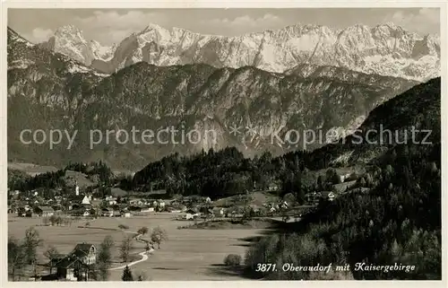 AK / Ansichtskarte Oberaudorf Landschaftspanorama mit Kaisergebirge Kat. Oberaudorf