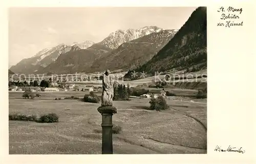 AK / Ansichtskarte St Mang Bildsaeule Behueter der Heimat Alpen Kat. Kempten (Allgaeu)