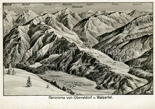 AK / Ansichtskarte Oberstdorf Panorama Walsertal Alpen Karte Nr 294 Kat. Oberstdorf