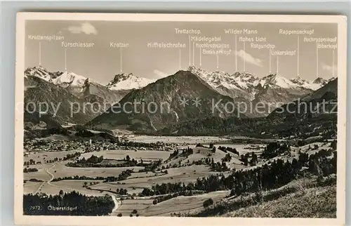 AK / Ansichtskarte Oberstdorf Landschaftspanorama Alpen Kat. Oberstdorf