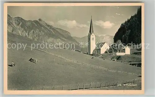 AK / Ansichtskarte Tiefenbach Oberstdorf Landschaftspanorama Almvieh Kirche Alpenpanorama Kat. Oberstdorf