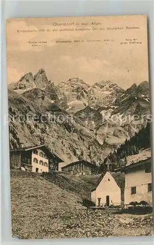 AK / Ansichtskarte Einoedsbach Bergdorf Kapelle Alpen Kat. Oberstdorf