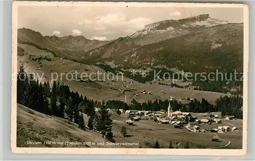 AK / Ansichtskarte Riezlern Kleinwalsertal Vorarlberg Landschaftspanorama Hochifen Schwarzwassertal Alpen Kat. Mittelberg