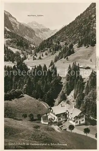 AK / Ansichtskarte Einoedsbach Landschaftspanorama Warthorn Alpen Kat. Oberstdorf