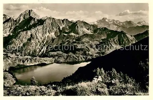 Oberstdorf Seealpsee beim Nebelhorn Gebirgspanorama Alpen Kat. Oberstdorf