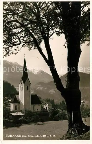 Tiefenbach Oberstdorf Kirche Fernsicht Alpen Kat. Oberstdorf