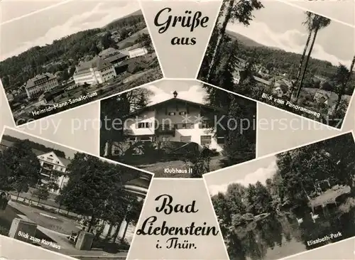 AK / Ansichtskarte Bad Liebenstein Heinrich Mann Sanatorium Klubhaus II Kurhaus Elisabeth Park Kat. Bad Liebenstein