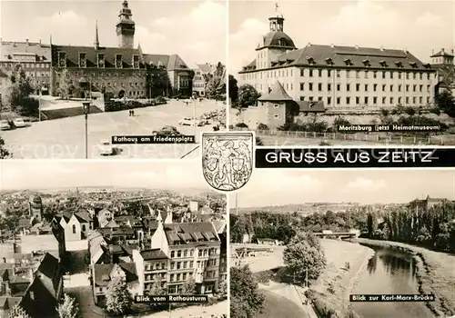 AK / Ansichtskarte Zeitz Rathaus Moritzburg Panorama Kat. Zeitz