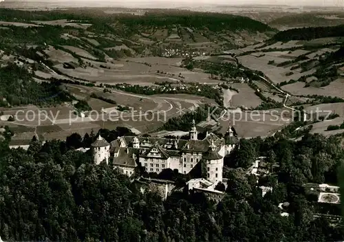 AK / Ansichtskarte Langenburg Wuerttemberg Fliegeraufnahme Schloss Hohenloher Land Kat. Langenburg