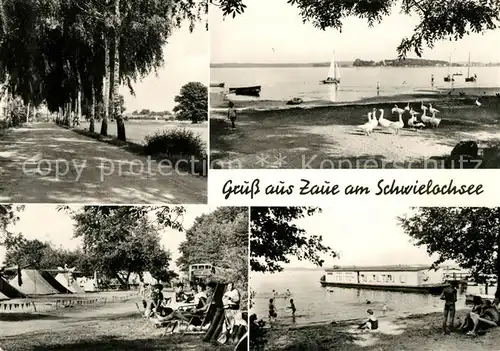 AK / Ansichtskarte Zaue Hafen Campingplatz Strand Kat. Schwielochsee