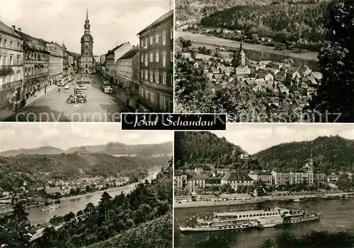 AK / Ansichtskarte Bad Schandau Markt Panoramen  Kat. Bad Schandau