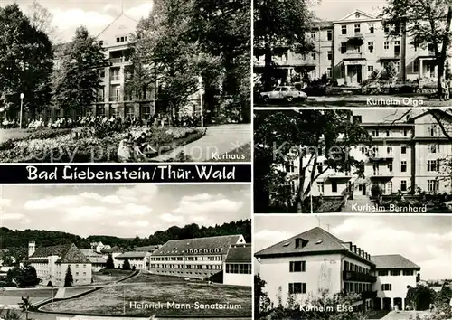 AK / Ansichtskarte Bad Liebenstein Kurhaus Kurheime Olga Bernhard  Else Heinrich Mann Sanatorium Kat. Bad Liebenstein