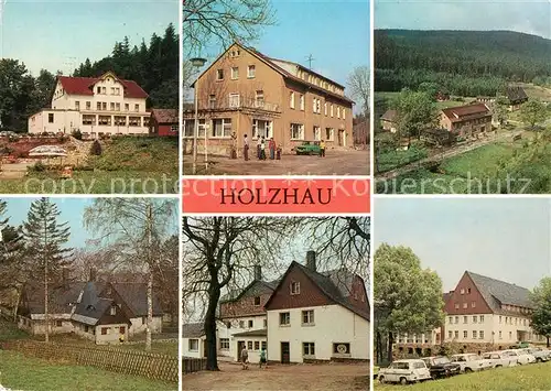 AK / Ansichtskarte Holzhau Brand Erbisdorf Haus des Handwerks Betriebsferienheim Teichhaus FDGB Erholungsheim Berghaeuser Fischerbaude und Fortschritt