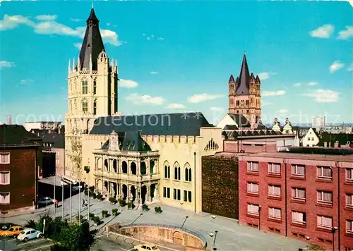 AK / Ansichtskarte Koeln Rhein Rathaus mit Rathausturm und St Martin Kat. Koeln