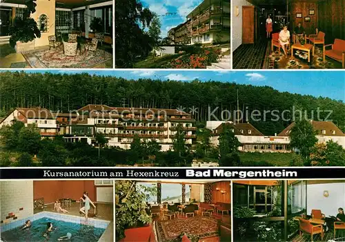 AK / Ansichtskarte Bad Mergentheim Kursanatorium am Hexenkreuz Teilansichten Bad Gastraeume Kat. Bad Mergentheim