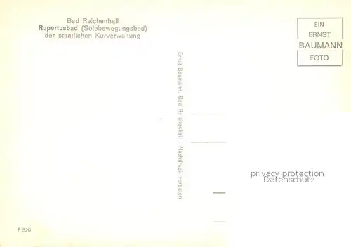 AK / Ansichtskarte Bad Reichenhall Rupertusbad Solebewegungsbad Kat. Bad Reichenhall
