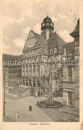 AK / Ansichtskarte Kassel Rathaus Brunnen Kat. Kassel