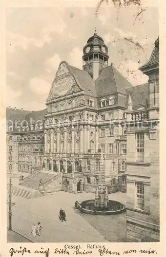 AK / Ansichtskarte Alt Kassel Rathaus Brunnen Kat. Kassel