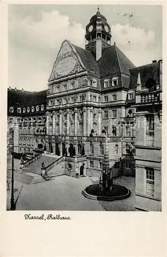 AK / Ansichtskarte Kassel Rathaus Brunnen Bromsilber Imitation Kat. Kassel