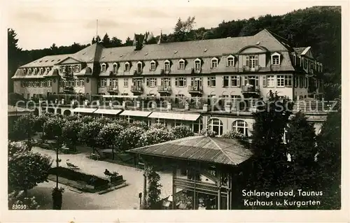 AK / Ansichtskarte Schlangenbad Taunus Kurhaus Kurgarten Kat. Schlangenbad