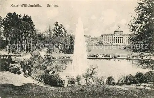 AK / Ansichtskarte Wilhelmshoehe Kassel Schloss Fontaene Kat. Kassel