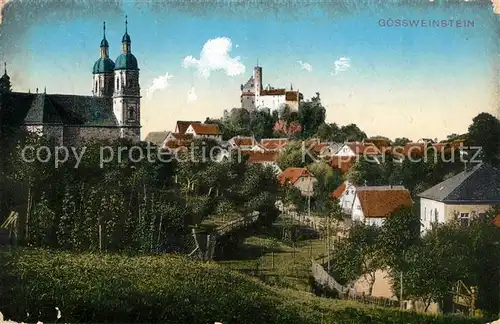 AK / Ansichtskarte Goessweinstein Ortsansicht mit Kirche und Schloss Kat. Goessweinstein