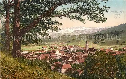 AK / Ansichtskarte Immenstadt Allgaeu Gesamtansicht mit Alpenpanorama Kat. Immenstadt i.Allgaeu