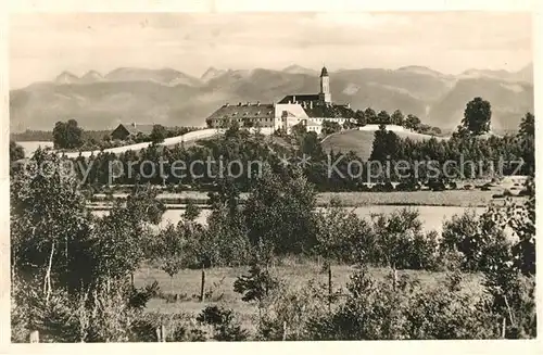 AK / Ansichtskarte Reutberg Kloster Blick ins Rotwandgebiet Alpenpanorama Kat. Sachsenkam